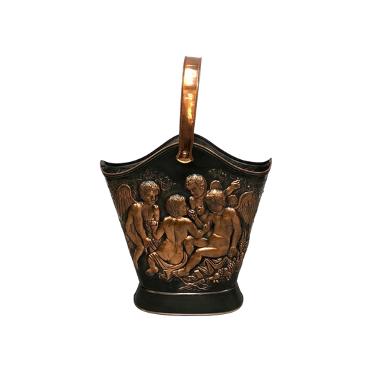 French Copper Cupid Umbrella and Walking Stick Stand