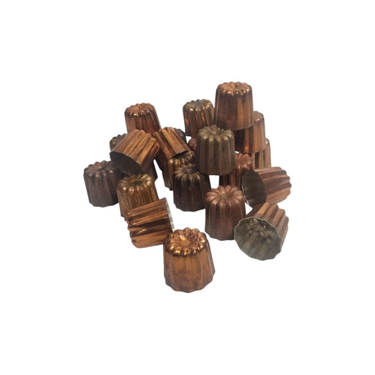 French Copper kitchen Cannelé moulds