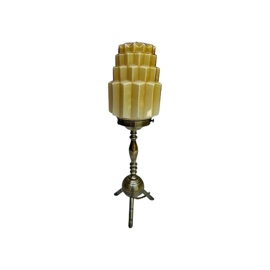 French Deco Brass Skyscraper Lamp