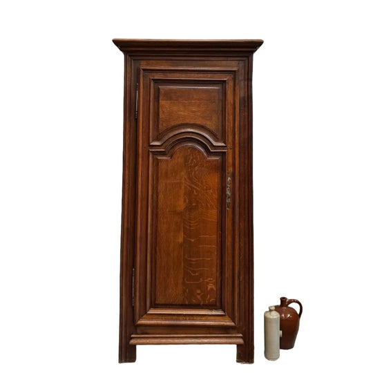 French Early 19th-Century Solid Oak Bonnetiere