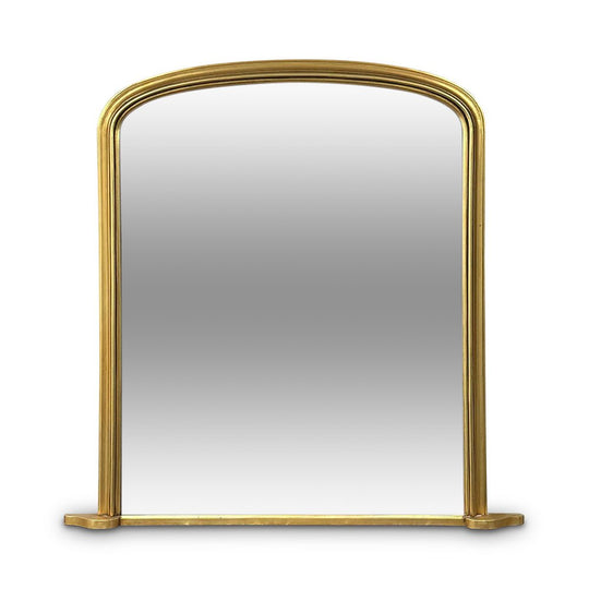 French gilt arch top overmantle mirror c.1880