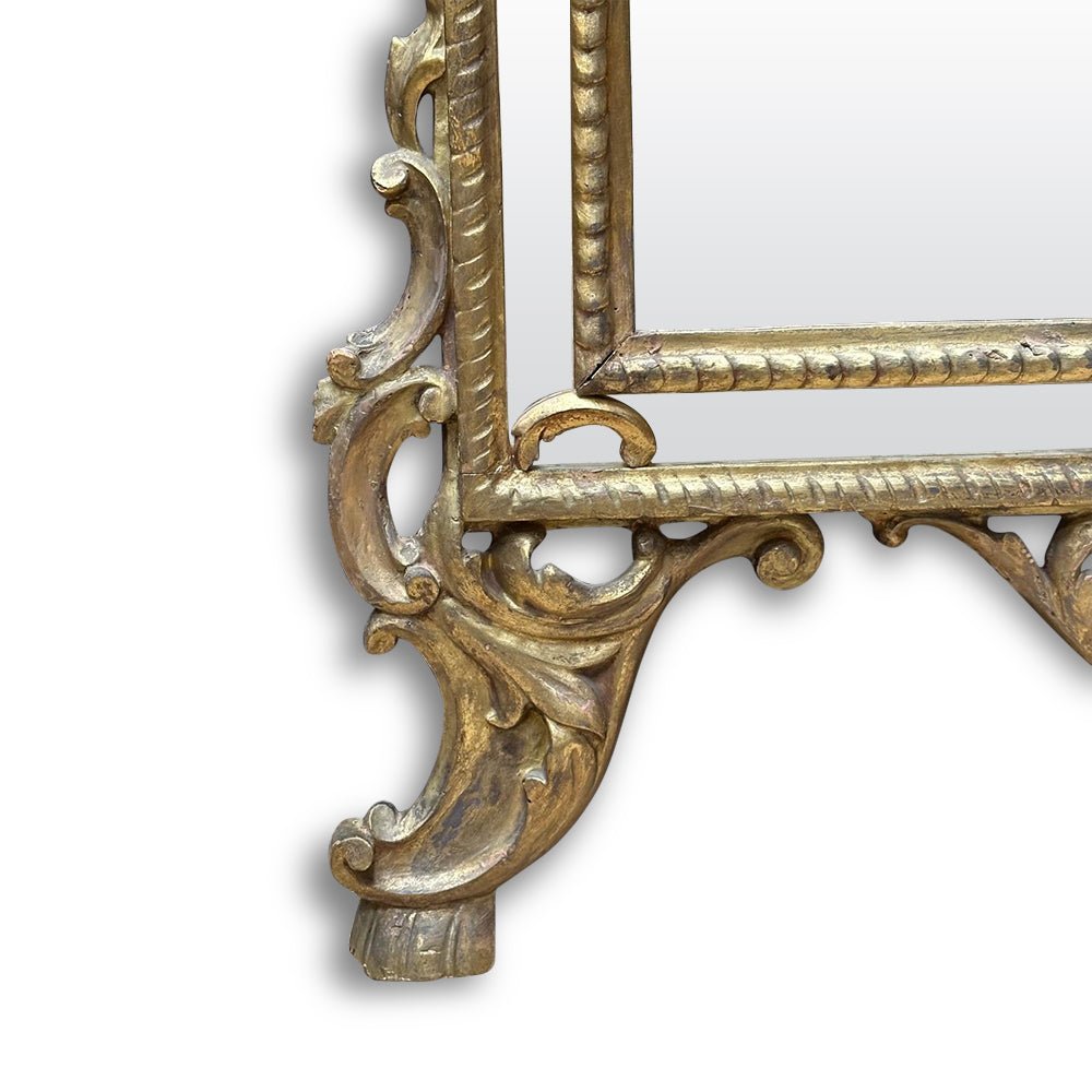 Pointed Mirrow Shop French Giltwood Rococo Pointed Mirror with Original Cushion Glass ...