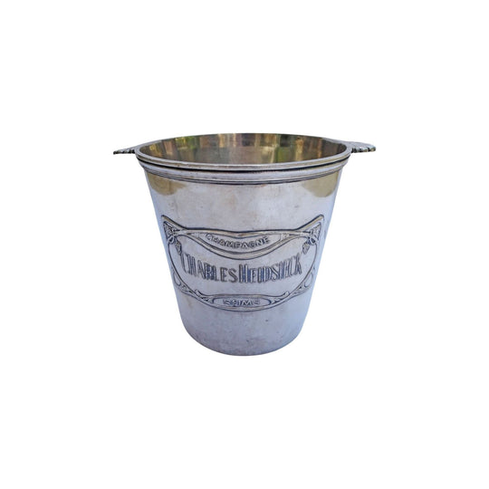 French heavy silver plated champagne bucket by Charles Heidsieck