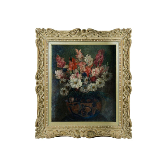 French Impressionist antique still life of flowers