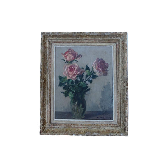 French impressionist still life painting of roses