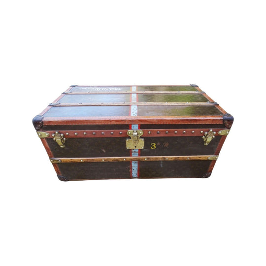 French Louis Vuitton courier steamer trunk