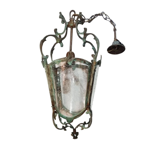 French Louis XV style brass bronze lantern