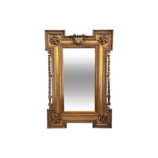 French Louis XVI style gilt mirror