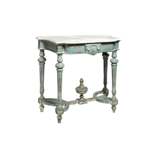 French Louis XVI style painted consul table