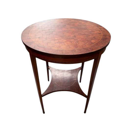French Louis XVI Style Parquetry & Inlay Centre Table