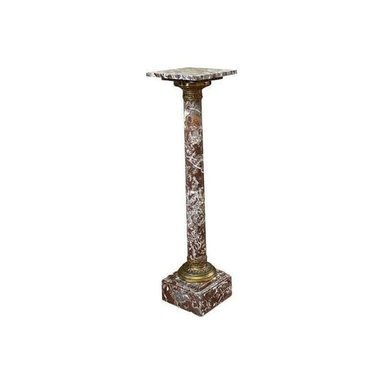 French marble pedestal with ormolu mounts