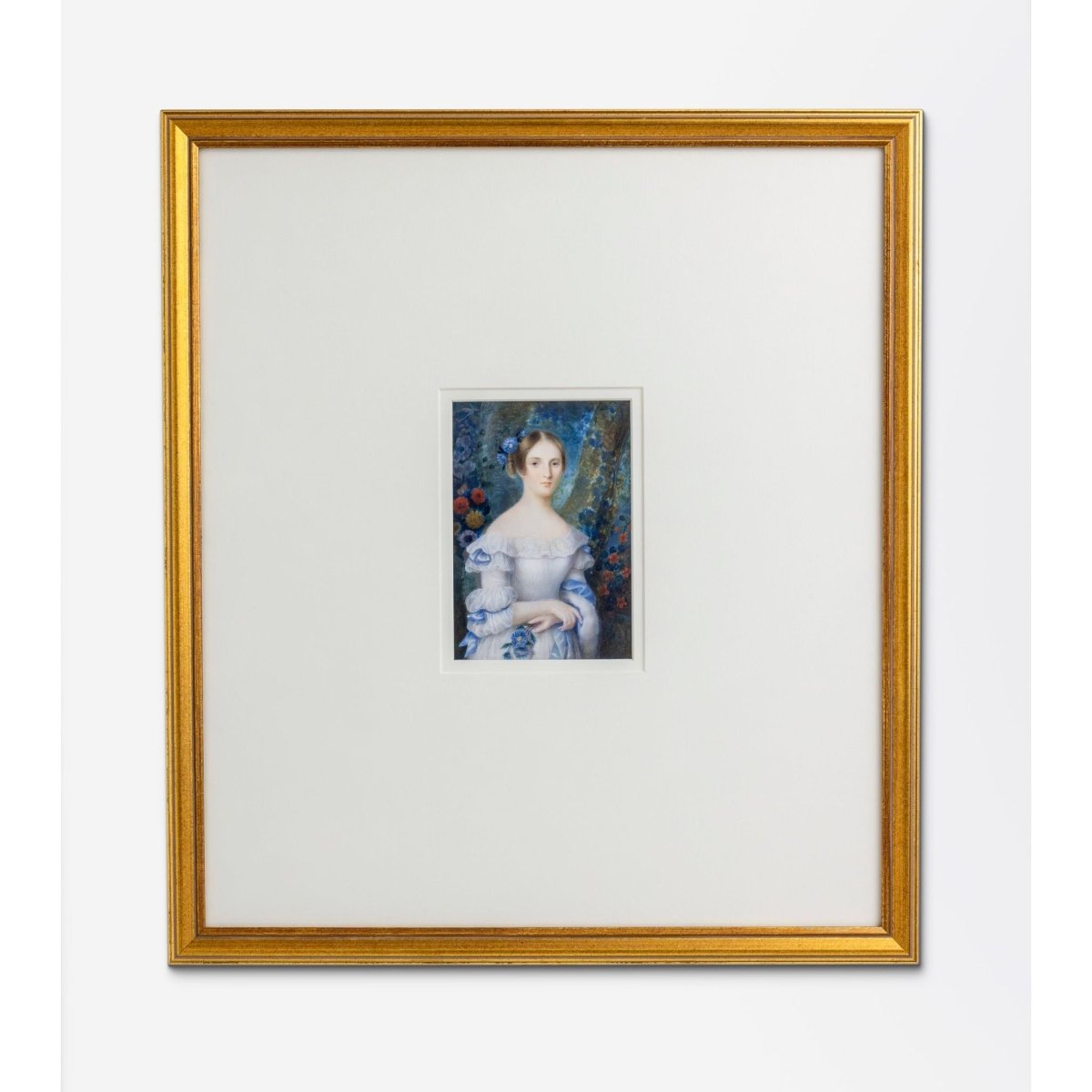 French Miniature Portrait on Ivory in Contemporary Frame | Bazaa | Designer, Vintage and Antique Furniture