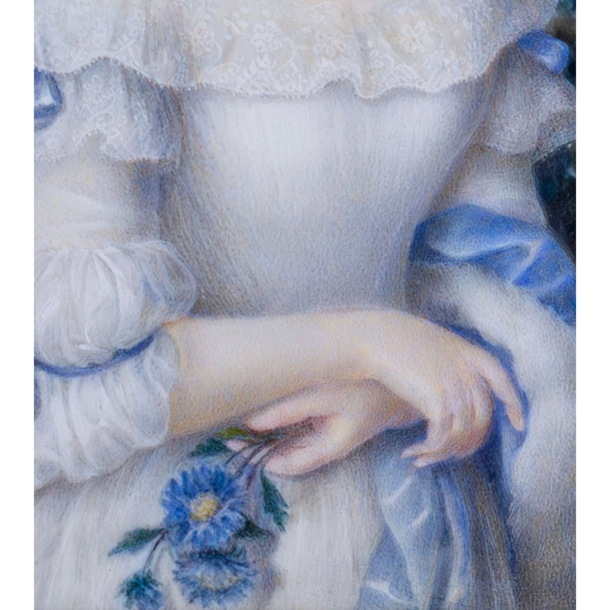 French Miniature Portrait on Ivory in Contemporary Frame | Bazaa | Designer, Vintage and Antique Furniture
