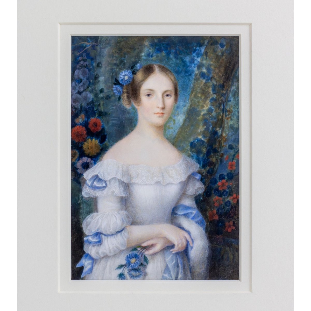 French Miniature Portrait on Ivory in Contemporary Frame | Bazaa | Designer, Vintage and Antique Furniture