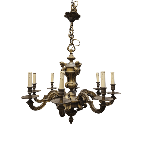 French Napoleon III Style Gilt Bronze Chandelier