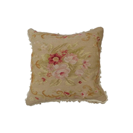 French needlepoint Aubusson style tapestry cushion