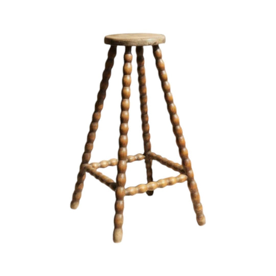 French Oak Bobbin Bar Stool