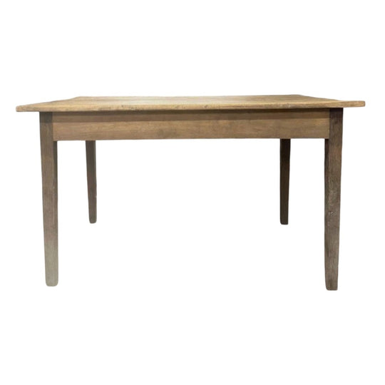 French Oak Kitchen Table With Two Drawers