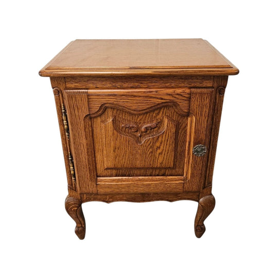 French Oak Louis XV Style Single Bedside