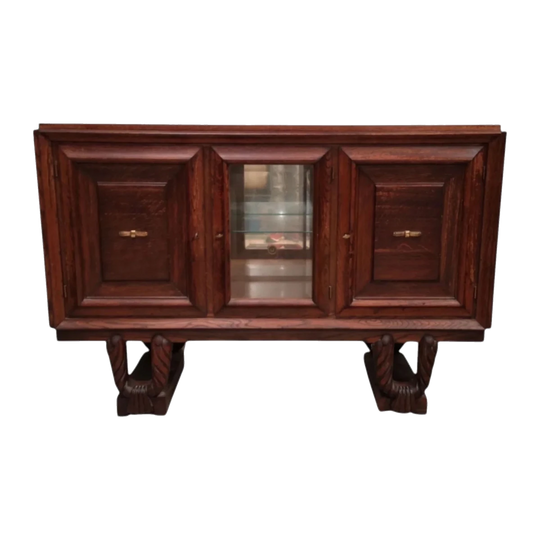 French oak two door buffet  1940's