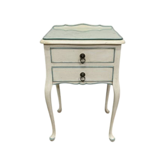 French Painted Bedside Cabinet