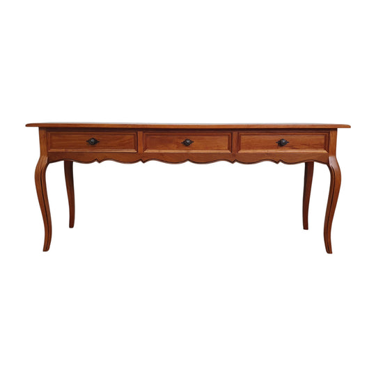 French Provincial 3 Drawer Hall Table