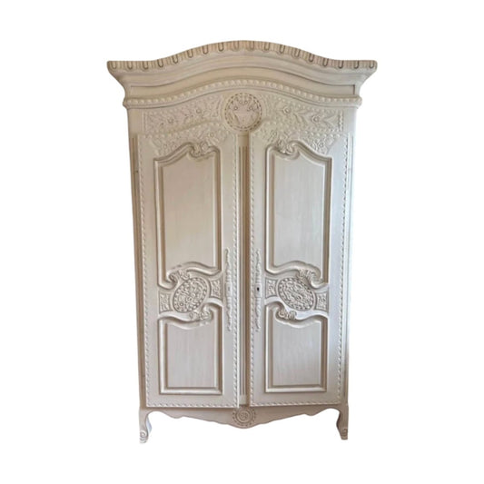French Rococo Revival / Louis XV–inspired Vintage Wooden Armoire | Bazaa | Designer, Vintage and Antique Furniture