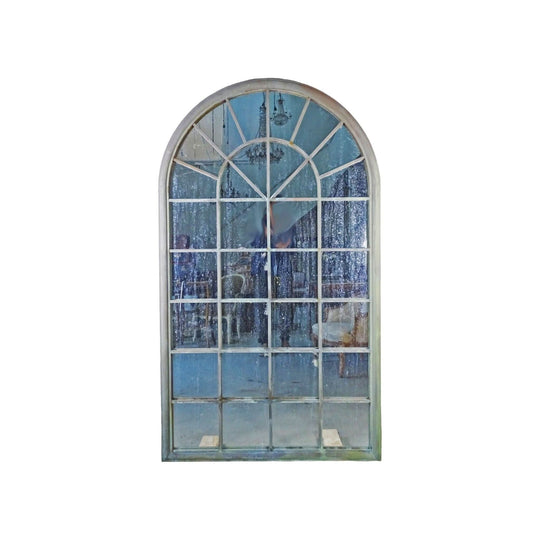 French style steel bronze finish garden window mirror