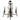 French Vintage Wrought Iron Chandlelier | Bazaa | Designer, Vintage and Antique Furniture