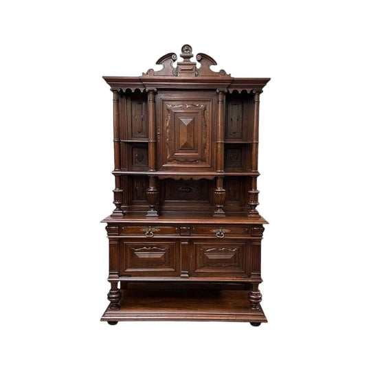 French walnut court cabinet c.1880