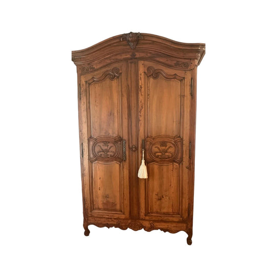 French Wedding Armoire, dated 1796, richly carved from Provence