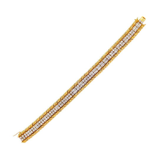 French Yellow Gold & Diamond Bracelet