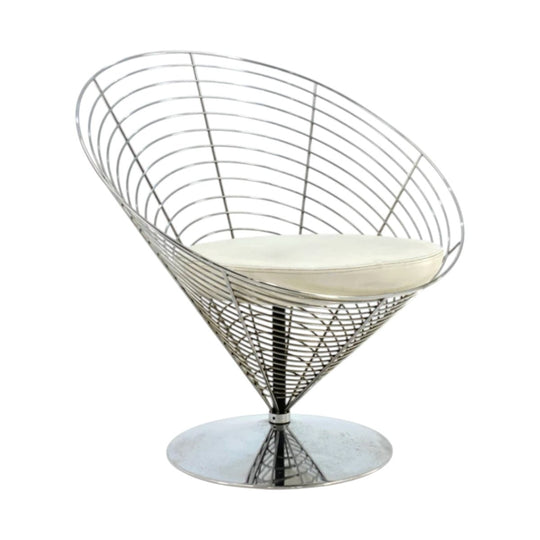 FRITZ HANSEN Wire Cone Chairs by Verner Panton - 2 Available