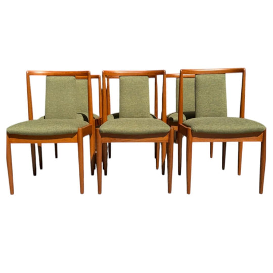 Fully Restored Parker T-Back Number 88 Dining Chairs Set of 6 - Forest Green