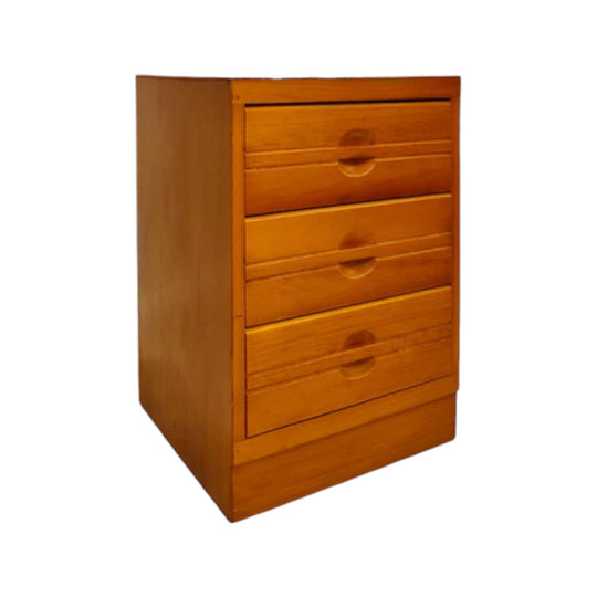 MCM Retro Single 3 Drawer Bedside Table