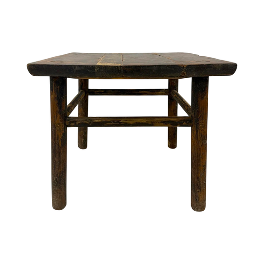 Simple Chinese Square Elm Side Tables | 58x58x50cm