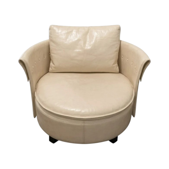 Pair of Longhi “Charme” Swivel Armchairs by Giuseppe Viganò