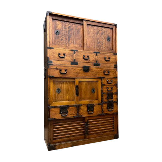 Japanese Choba Dansu, Merchant’s Chest From Osaka – Cedar & Cypress | Meiji