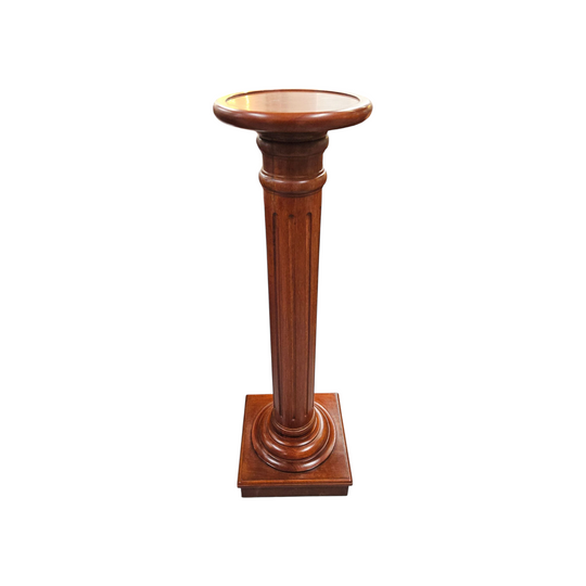 Fluted Mahogany Solid Pedestal