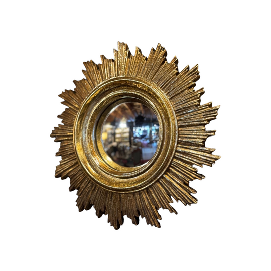 Small Gold Sunburst Mirror