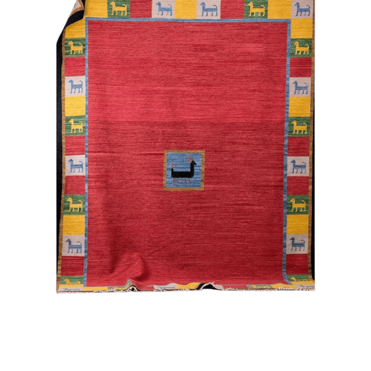 Gabbeh Rug in Hand Spun Wool, Zagros Mountains Iran, c1970