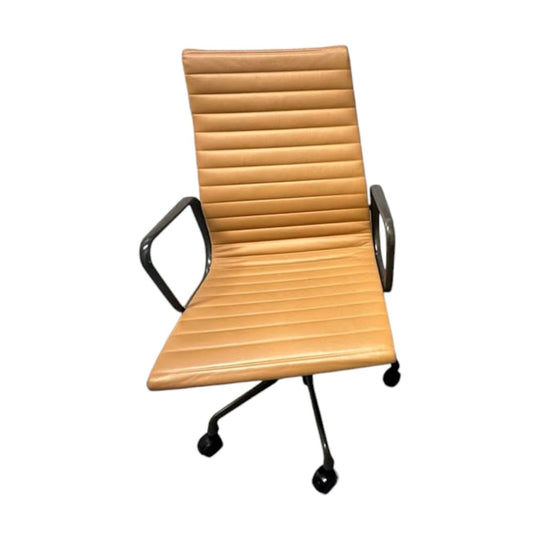 Genuine Herman Miller Eames high back leather chairs
