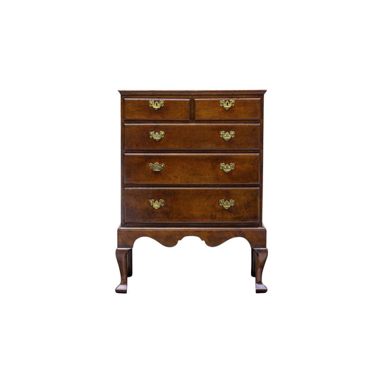 George II English Oak Chest Of Drawers on Stand
