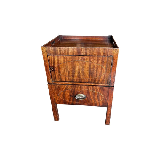 George III mahogany bedside cabinet, C. 1790