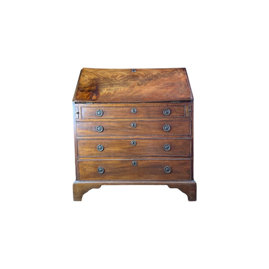 George III mahogany bureau, circa 1780
