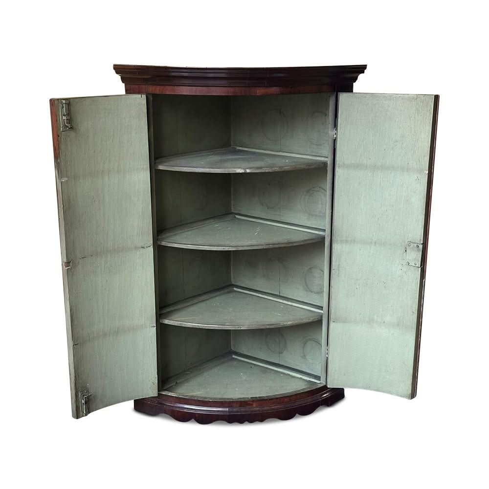 George III mahogany hanging corner cabinet c.1820 | Bazaa | Designer, Vintage and Antique Furniture