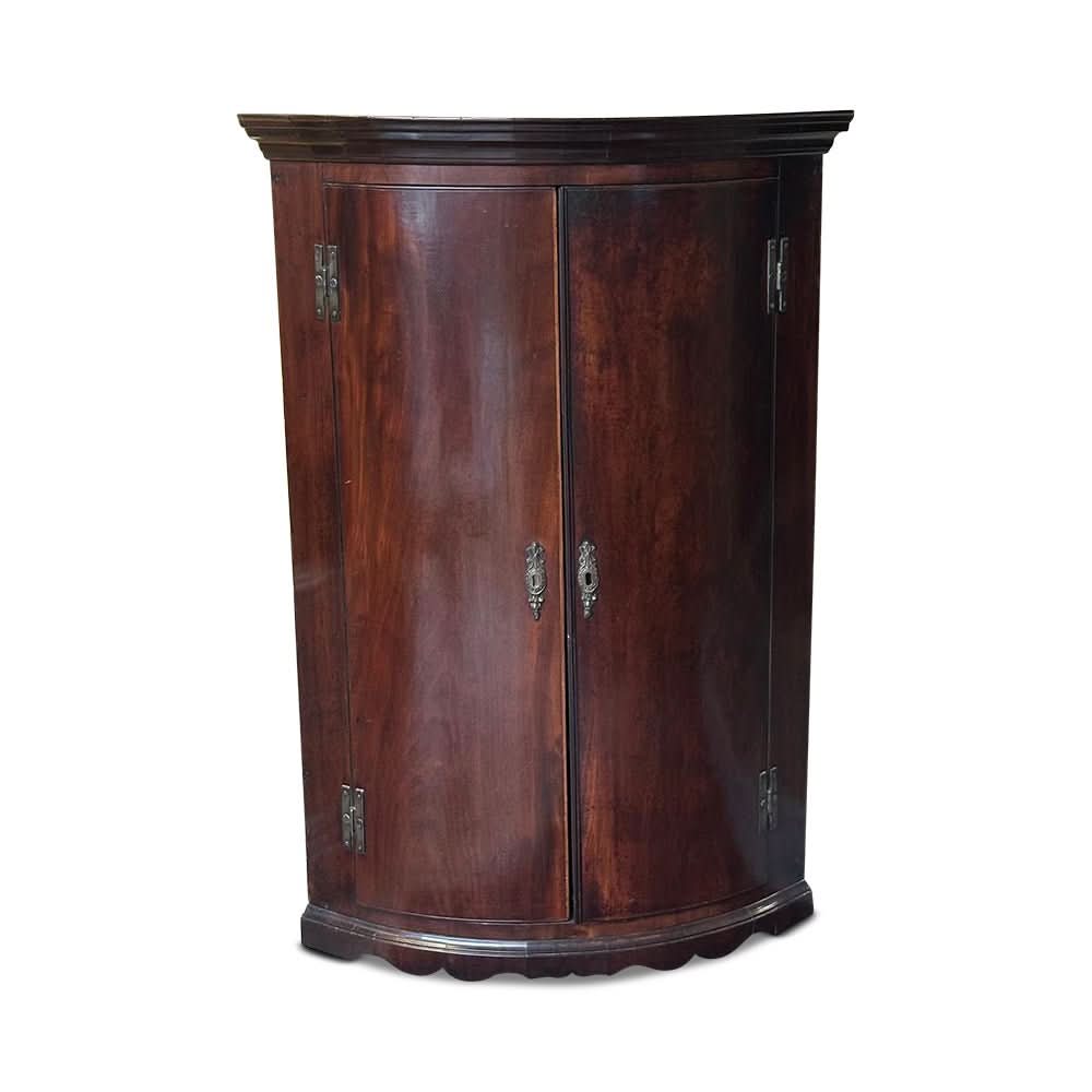 George III mahogany hanging corner cabinet c.1820 | Bazaa | Designer, Vintage and Antique Furniture