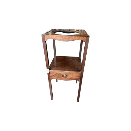 George III mahogany washstand, open top, C. 1785
