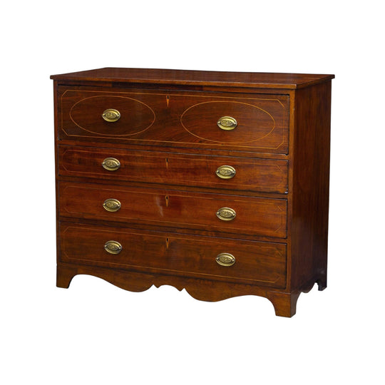 George III Walnut Chest of Drawers