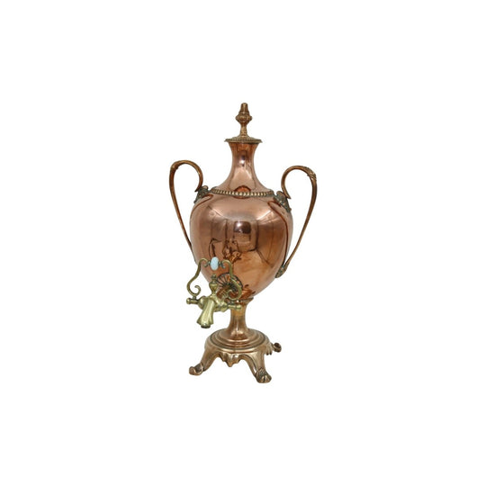 Georgian copper and brass hot water or tea urn